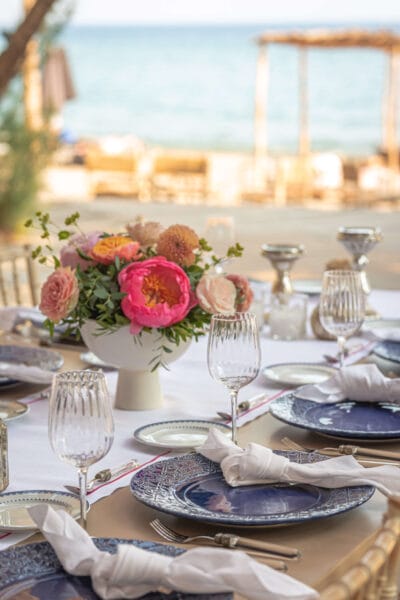 Bougainvillea Wedding in Asterias Beach Bar - Wedding & Event Planning Athena Mouka